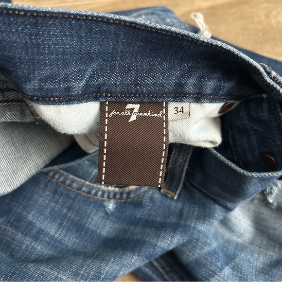 7 For All Mankind Slimmy Blue Denim Jeans - Picture 5 of 8